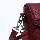 Сумка женская мессенджер на магните, 24×10×15 см, бордовая - Фото 7