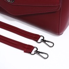Сумка женская мессенджер на магните, 24×10×15 см, бордовая - Фото 8
