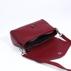 Сумка женская мессенджер на магните, 24×10×15 см, бордовая - Фото 9