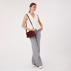 Сумка женская мессенджер на магните, 24×10×15 см, бордовая - Фото 13