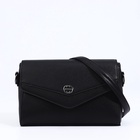 Сумка женская мессенджер на магните, 24×10×15 см, чёрная - Фото 3