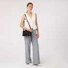 Сумка женская мессенджер на магните, 24×10×15 см, чёрная - Фото 11