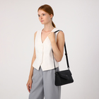 Сумка женская мессенджер на магните, 24×10×15 см, чёрная - Фото 12