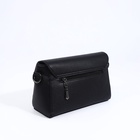 Сумка женская мессенджер на магните, 24×10×15 см, чёрная - Фото 4
