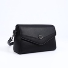 Сумка женская мессенджер на магните, 24×10×15 см, чёрная - Фото 5