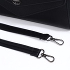 Сумка женская мессенджер на магните, 24×10×15 см, чёрная - Фото 8