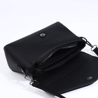 Сумка женская мессенджер на магните, 24×10×15 см, чёрная - Фото 9