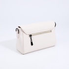 Сумка женская мессенджер на магните, 24×10×15 см, белая - Фото 4