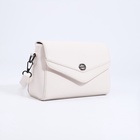 Сумка женская мессенджер на магните, 24×10×15 см, белая - Фото 5