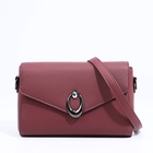 Сумка женская мессенджер на магните, 24×10×15 см, однотонная, розовая - Фото 9