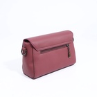 Сумка женская мессенджер на магните, 24×10×15 см, однотонная, розовая - Фото 7