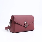 Сумка женская мессенджер на магните, 24×10×15 см, однотонная, розовая - Фото 6