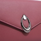 Сумка женская мессенджер на магните, 24×10×15 см, однотонная, розовая - Фото 8