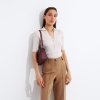 Сумка женская мессенджер на магните, 24×10×15 см, однотонная, розовая - Фото 2