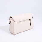 Сумка женская мессенджер на магните, 24×10×15 см, однотонная, белая - Фото 7