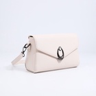 Сумка женская мессенджер на магните, 24×10×15 см, однотонная, белая - Фото 8
