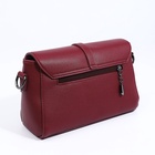 Сумка женская мессенджер на магнитах, 24×10×15 см, бордовая - Фото 3