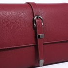 Сумка женская мессенджер на магнитах, 24×10×15 см, бордовая - Фото 5