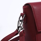 Сумка женская мессенджер на магнитах, 24×10×15 см, бордовая - Фото 6