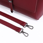 Сумка женская мессенджер на магнитах, 24×10×15 см, бордовая - Фото 7