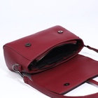 Сумка женская мессенджер на магнитах, 24×10×15 см, бордовая - Фото 8