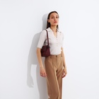 Сумка женская мессенджер на магнитах, 24×10×15 см, бордовая - Фото 9