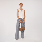 Сумка женская мессенджер на магнитах, 24×10×15 см, бежевая - Фото 11