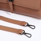 Сумка женская мессенджер на магнитах, 24×10×15 см, бежевая - Фото 8