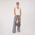 Сумка женская мессенджер на магнитах, 24×10×15 см, бежевая - Фото 13