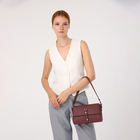 Сумка женская мессенджер на магнитах, 24×10×15 см, пудровая - Фото 2