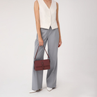 Сумка женская мессенджер на магнитах, 24×10×15 см, пудровая - Фото 11