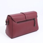 Сумка женская мессенджер на магнитах, 24×10×15 см, пудровая - Фото 4