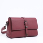 Сумка женская мессенджер на магнитах, 24×10×15 см, пудровая - Фото 5