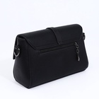 Сумка женская мессенджер на магнитах, 24×10×15 см, чёрная - Фото 4