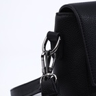 Сумка женская мессенджер на магнитах, 24×10×15 см, чёрная - Фото 7