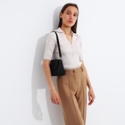 Сумка женская мессенджер на магнитах, 24×10×15 см, чёрная - Фото 10