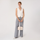 Сумка женская мессенджер на магнитах, 24×10×15 см, белая - Фото 11