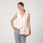 Сумка женская мессенджер на магнитах, 24×10×15 см, белая - Фото 2