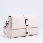 Сумка женская мессенджер на магнитах, 24×10×15 см, белая - Фото 5