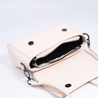Сумка женская мессенджер на магнитах, 24×10×15 см, белая - Фото 9