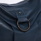 Сумка женская на молнии цвет синий - Фото 6