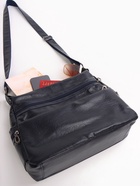 Сумка - мешок женская на молнии, 32×12×26 см, тёмно-синяя - Фото 11