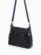 Сумка - мешок женская на молнии, 32×12×26 см, тёмно-синяя - Фото 5