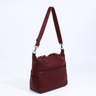 Сумка-тоут на молнии цвет тёмно-красный - фото 22353269