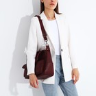 Сумка-тоут на молнии цвет тёмно-красный - фото 22353275