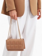 Сумка женская мессенджер на магните, 20×6×12 см, бежевая - Фото 7