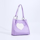 Сумка-шопер женская на молнии, размер 30×9×25 см, фиолетовая - Фото 3