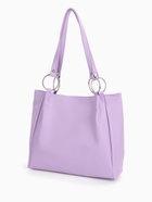 Сумка-шопер женская на молнии, размер 30×9×25 см, фиолетовая - Фото 5