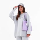 Сумка-шопер женская на молнии, размер 30×9×25 см, фиолетовая - Фото 7