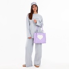 Сумка-шопер женская на молнии, размер 30×9×25 см, фиолетовая - Фото 9